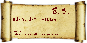 Bástár Viktor névjegykártya
